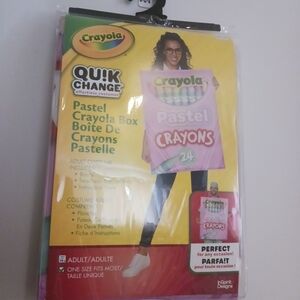 NWT/NIP Adult Crayola Pastel Crayon Box Costume
